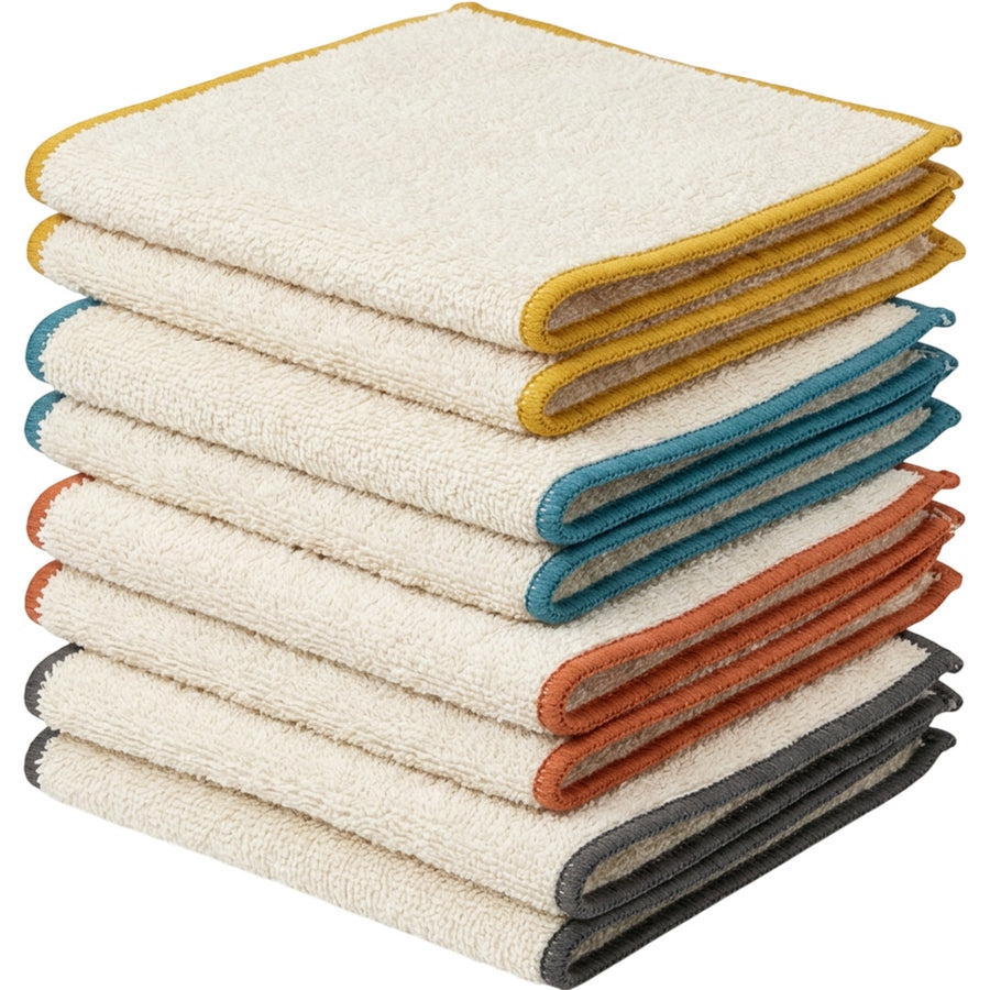 Cresi Cotton Terry Dish Cloths 25 x 25 cm Eight Pack