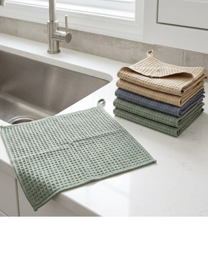 Cresi Waffle Microfiber Cleaning Cloths 30 x 30 cm Six Pack - Lifestyle view