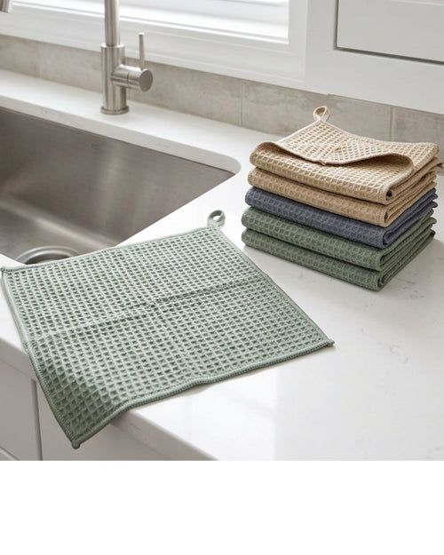 Cresi Waffle Microfiber Cleaning Cloths 30 x 30 cm Six Pack - Lifestyle view